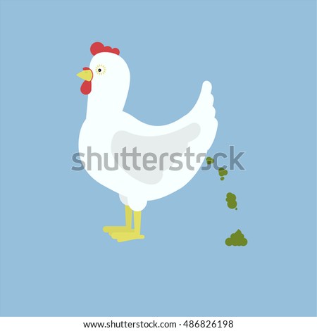 chicken-pooping-isolated-blue-background-450w-486826198.jpg